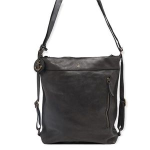 HARBOUR 2ND Black Genuine Leather Nora Medium Crossbody Bag